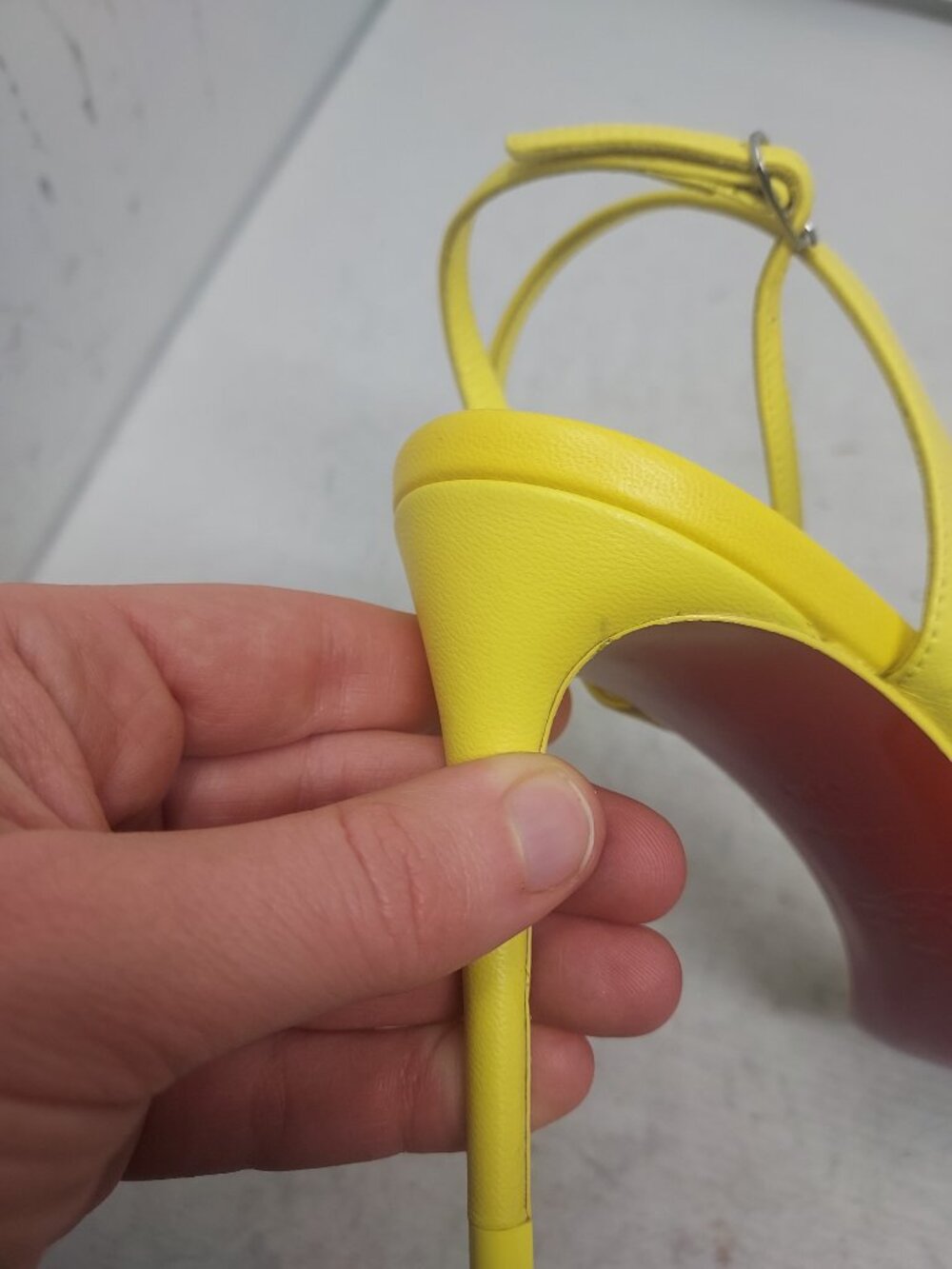 Christian Louboutin Loubigirl Yellow Ankle Strap Heel Sandal - Picture 8 of 12